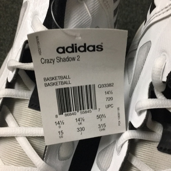 (SOLD) NWT Adidas Crazy Shadow 2 Size 15 - Picture 3 of 5